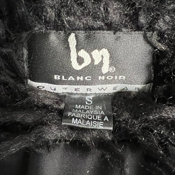 Blanc Noir Vintage Faux Fur Coat • Black • Size S - Picture 5 of 6